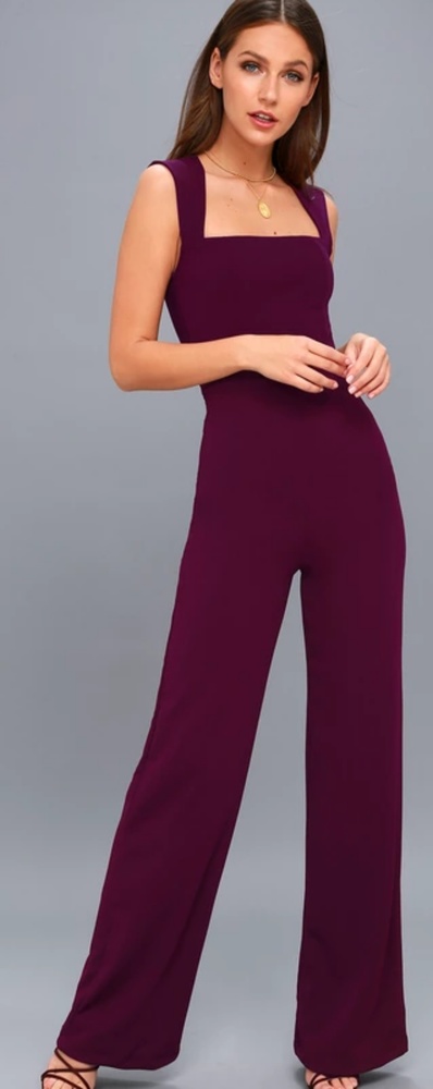 Stylish plum purple jumpsuit